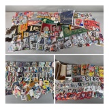 Vintage Baseball & Football Cards & Pennants, Mini-Pennants with Helmets & Cards, Comic Books & More