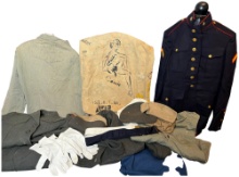 WWII U.S. Marine Corps Uniforms and Personal Equipment Stamped E. Aczel Jr.
