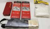 box lot - cleaning kits, shoulder harness set