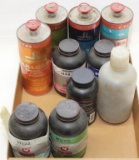 flat lot asstd open older powders, partial cans