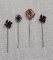 (4) Swatiska stick pins