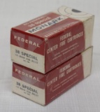 (2) boxes .38 Special Federal Monark 158 grain