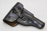 black leather P-38 style holster