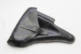 black leather P-38 style holster