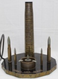 trench art lamp from DD889 USS O'Hare