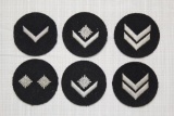 (6) Hitler Youth HJ Marine sleeve rank insignias