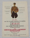 period SA NSDAP Sehlback Sohn & Steinhoff uniform