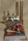 dry fuel fired scale model steam engine, base is