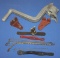 Asstd engine parts - crank, brackets, etc.