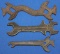 6 antique implement wrenches