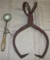 Ice Tongs & Gilchrist No. 31 brass ice cream scoop