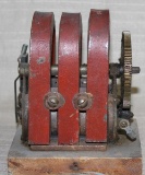 Early telephone type magneto (less crank),
