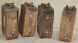 4 wooden coils