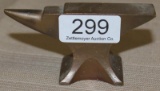 miniature brass anvil, 1 7/8