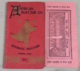 1911 pocket size American Injector Co. catalog,