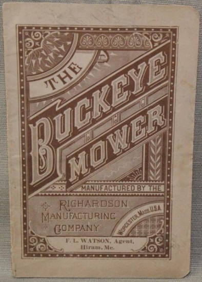 2 pcs -- 1883 Buckeye Mower catalog, ex. cond;