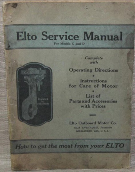 Elto Outboard Motor Co. Service Manual for