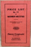 1941 Price List No. 77 Machinery and Extras