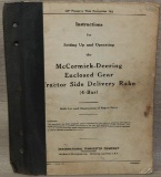 3 pcs -- 3 IHC McCormick-Deering Owner's Manuals -
