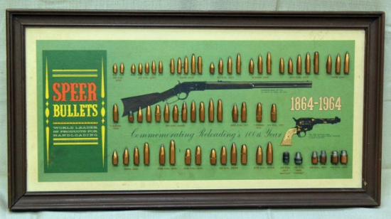 SPEER bullets board 1864-1964, Commemorating