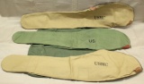 3 items - US & USMC marked rifle bags & other