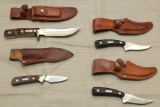 4 Schrade fixed blade knives - 1 is 165UH,