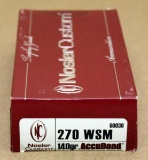 1 box Nosler Custom .270 WSM 140 gr. accubond