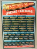 Remington Sporting Cartridges embossed tin sign,
