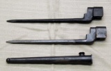 2 Enfield No. 4 MKII bayonets, 1 w/scabbard