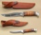 (2) Case XX fixed blade knives, 381-6 SS &
