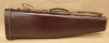 leather takedown rifle/shotgun case having brass