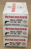 WInchester 9mm Luger 147 grain JHP Personal