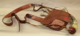 LM muzzle loader essentials brown leather bag with