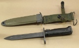 U.S. M6 M14 rifle bayonet in M8A1 scabbard