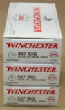 (3) boxes, 50 rounds per box Winchester .357 Sig.,