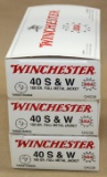 (3) boxes, 50 round boxes Winchester .40 S&W