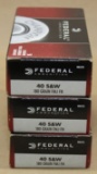 (3) boxes, 50 round boxes Federal .40 S&W 180