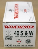 (1) box 100 rounds Winchester .40 S&W