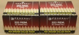 (2) boxes 100 round boxes Federal .223 Rem.