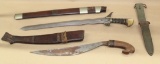 (2) decorative unknown origin fighting knives and