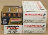 (4) boxes .380 auto, (2) 95 grain FMJ Winchester