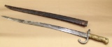 Model of 1866 French Chassepot bayonet, unreadable