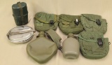 lot of canteens, mess kits & bags