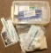 assorted lot of stainless steel surgical blades,