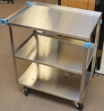 Lakeside 3 tier stainless steel rolling cart,