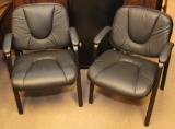 (4) office arm chairs, 2 rolling & 2 stationary