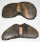 (2) Native American stone hatchets; paper labels -