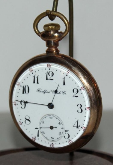 "Rockford Watch Co." pocket watch, gold filled,