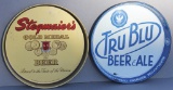 (2) beer trays, (1) Tru Blu Beer & Ale