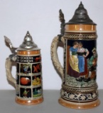 (2) German steins 